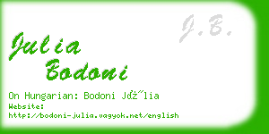 julia bodoni business card